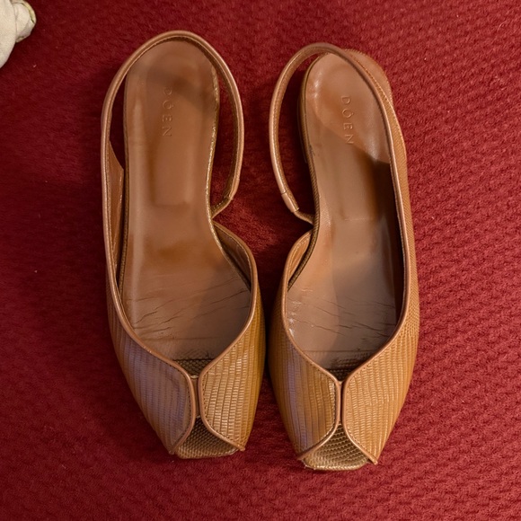 Doen Chloe Slingback In Oak Faux Lizard - Picture 2 of 9